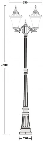 Наземный фонарь IP44 Oasis Light ELBA 86409A/15 Bl (220V, фонарь)