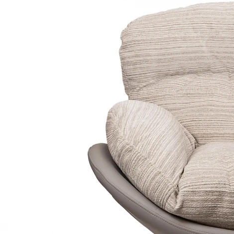 Кресло BLISS серый, экокожа, шенилл Bradex Home FR 1069