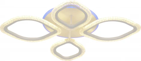 Люстра потолочная светодиодная Bubble 10251/4 LED*70+5W White (регулировка яркости, 220V, пульт управления, цветы)