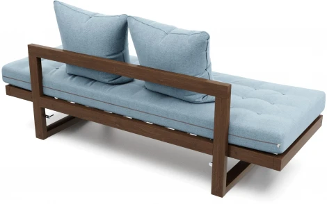 Кушетка Arsko Амбер орех голубая рогожка