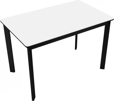 Стол DikLine LK90 Керамика Mono white (белый матовый) /подстолье черное/опоры черные арт.00-00075472