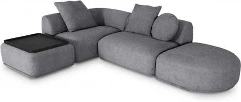 Диван Fabro ОГОГО (арт.853891), (Букле,Ткань/Темно-серый)