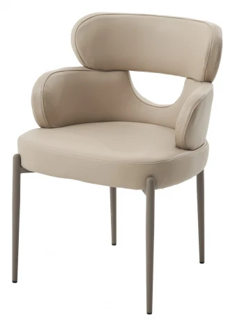 Стул ВАЛТЕР (VALTER) HF017-02 Бежевый, экокожа / Латте каркас, ®DISAUR M-City 64682