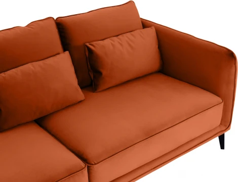 Диван Amsterdam трехместный ОГОГО (арт.342348), (Ткань/Оранжевый)