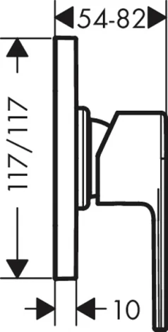 Смеситель Hansgrohe Vernis Shape 71658000 для душа, хром