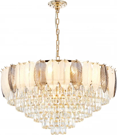 Подвесная люстра Favourite Dolor 2982-18P (220V, на цепи, круглые, перо)