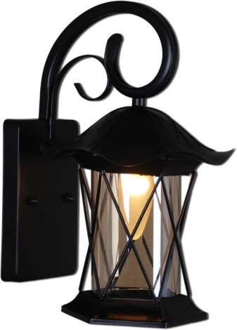 Настенный фонарь уличный Reluce 08281-9.2-001U BK (220V, фонарь, IP44)