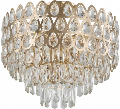 Потолочная люстра хрустальная на штанге Arte Milano Sorrento-2019 372019/7/50/460 GD (220V)