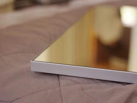 Зеркало настенное в раме Сельетта-6, матовое серебро 110 см х 40 см от фабрики Mebelik