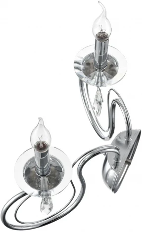 Бра Lumion Laoka 8032/2W металл/хрусталь, хром/прозрачный E14 2*40W 220V (подвески, подсвечник, свеча)