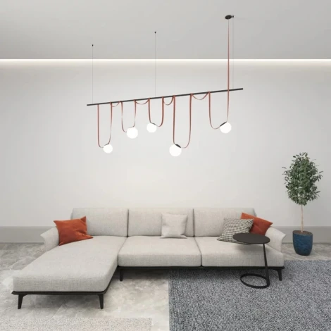 Комплект ременной трековой системы Belty на штанге Rod Denkirs Belty Set DK55SET08-01-BR (LED, 48V, шарики)