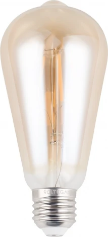 Лампочка светодиодная E27 6 Вт 620 lm 2800K теплое желтое свечение Voltega Loft LED 5526
