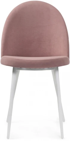 Стул Woodville на металлокаркасе Дагрун белый / пыльно-розовый 464869