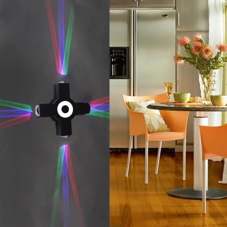 Архитектурная подсветка светодиодная Reluce 08231-9.2-005U LED3W+4*3W RGB BK (220V, IP44)