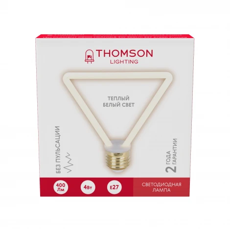 Лампочка светодиодная филаментная белая трубка E27 4W Thomson Deco Triangle TH-B2394