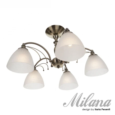 Потолочная люстра IDLamp Milana 273/5PF-Oldbronze