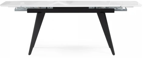 Стол стеклянный Элис 140(200)х80 белый / черный 516554 Woodville