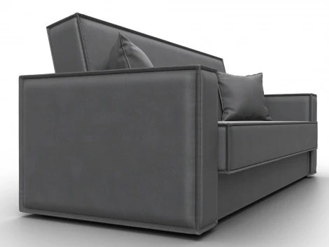 Диван-книжка Куба (ДСП,ЛДСП/Пластик/Замша/Серый) Лига Диванов 127461
