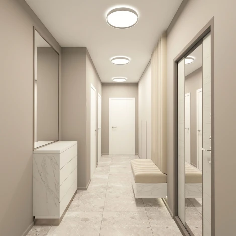 Потолочный светильник круглый Denkirs Plato DK6510-WH (регулировка яркости, LED, 220V, пульт управления, умный дом - Алиса, Smart Life, круглые)