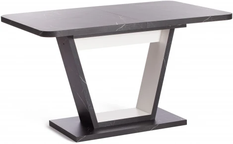 Стол обеденный VOX ЛДСП, 132-172x85x75,5 см, Мрамор черный/Белый Tetchair 19268