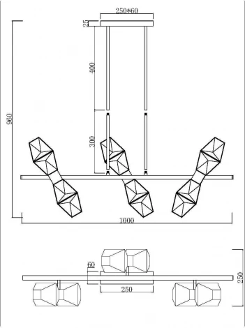 Потолочная люстра на штанге Coctail time MOD325PL-06G Maytoni (220V)
