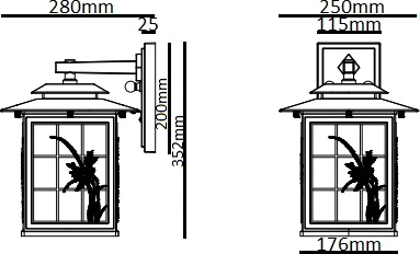 Настенный уличный светильник IP44 LD-Lighting LD-JP LD-JP03