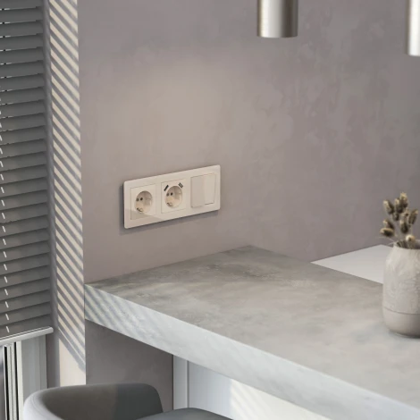 Накладка для розетки USB (айвори акрил) Werkel W1179543 (a064069)