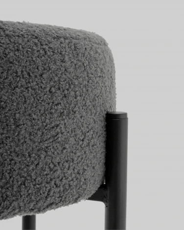 Стул барный Беккет букле темно-серый Stool Group арт.УТ000041574