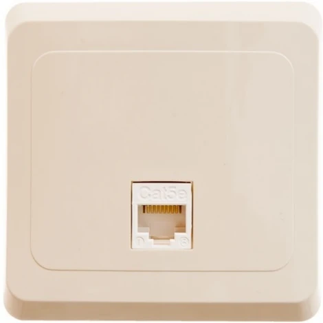 Розетка встраиваемая Ethernet RJ-45 (Кремовый) Systeme Electric Etude KOMC-001K