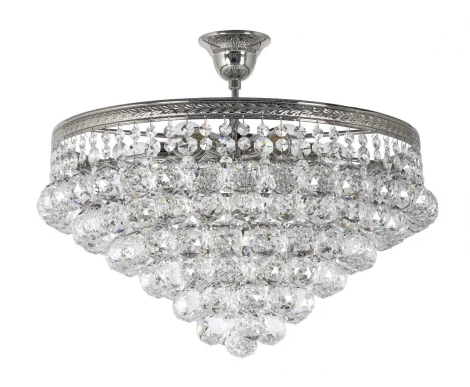 Потолочная люстра хрустальная на штанге Dio D'Arte Cremono Nickel Cremono E 1.3.46.600 N (220V)