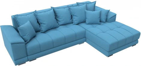 Диван угловой НордСтар правый угол (Голубой/Рогожка) Лига Диванов арт.123502