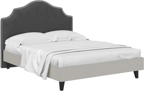 Кровать Queen II Victoria ОГОГО (арт.575746), (Ткань/Черный,Ясень Коимбра)