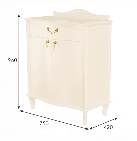 Комод Джульетта с распашными дверцами, дуб шампань Л от фабрики Mebelik