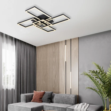 Потолочная люстра светодиодная на штанге с пультом с регулировкой цветовой температуры и яркости LED4U LED4U L11004-5 BK