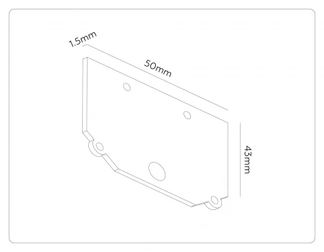 Комплект заглушек для шинопровода в натяжной потолок системы крепления Гарпун Magnetic standard 48V 10mm 2шт Ambrella Track System GL1990