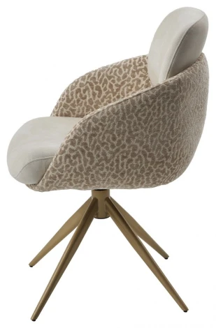 Стул ГРЕЙС (GRACE) 360 град., цвет ЛАТТЕ PENA-110 / HUNTER-120, ткань / ШАМПАНЬ каркас, ®DISAUR M-City 64842