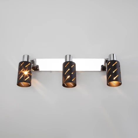 Спот Eurosvet Fente 20090/3 черный/хром (220V, выключатель)