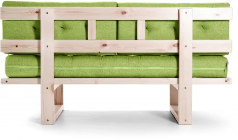 Кушетка Arsko Торн-М беленый дуб зеленая рогожка