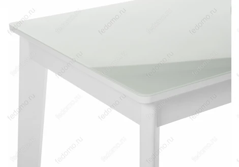 Стеклянный стол Woodville Арья белый / белая шагрень 368706