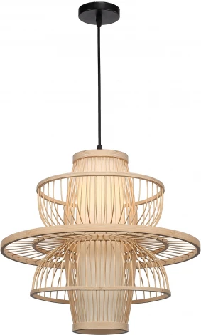 Подвесной светильник ST Luce Alma SL6241.513.01 Древесный/Белый E27 1*40W (220V, на проводе)