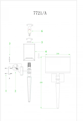 Бра Newport 7720 7721/A brass без абажуров (220V)