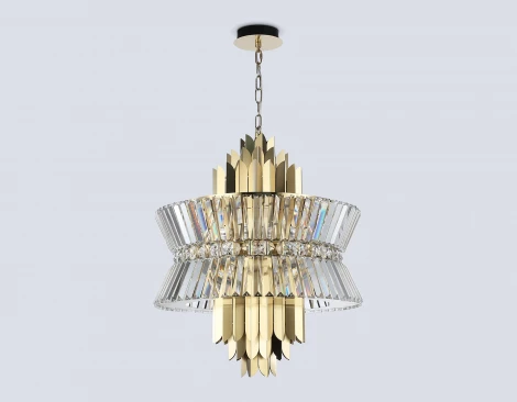 Подвесная люстра с хрусталем Ambrella High Light LH41017 (220V, на цепи)