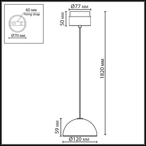 Подвесной светильник светодиодный Odeon Light Lulu 5453/6L светлая бронза/бежевый/металл/керамика/акрил LED 6W 3000K