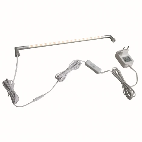 Настенный светильник линейный с вилкой светодиодный с выключателем ULM-F31-5,5W/NW IP20 картон Uniel SILVER (12V)