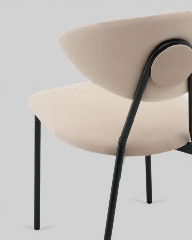 Стул обеденный Квинси велюр кремовый Stool Group арт.УТ000041639