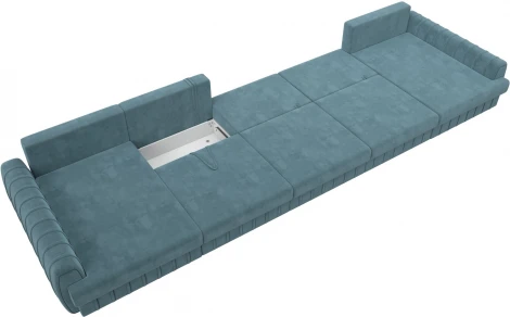 Диван П-образный Лига-057 НПБ МегаЛонг Лига Диванов (Велюр) арт.129356