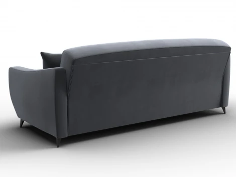 Диван-книжка Лига-095 НПБ (ДВП,ДСП,ЛДСП,Брус,Фанера,ЛДВП/Металл/Велюр/Серый) Лига Диванов 132534