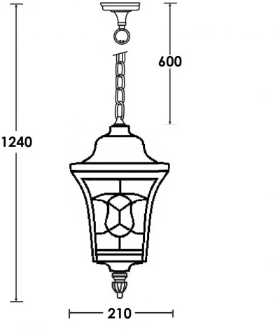 Уличный светильник подвесной VENECIA 2L 91805L Bl Oasis Light (220V, на цепи, фонарь, IP44)
