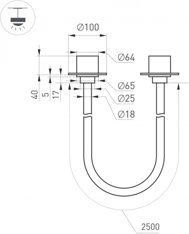 Светильник SP-TROPIC-BUILT-TRIMLESS-R18-L2500-36W Day4000 (BK, 360 deg, 230V) (Arlight, IP20 Пластик) 043375