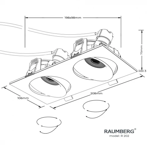 Встраиваемый светильник Raumberg R 202 White